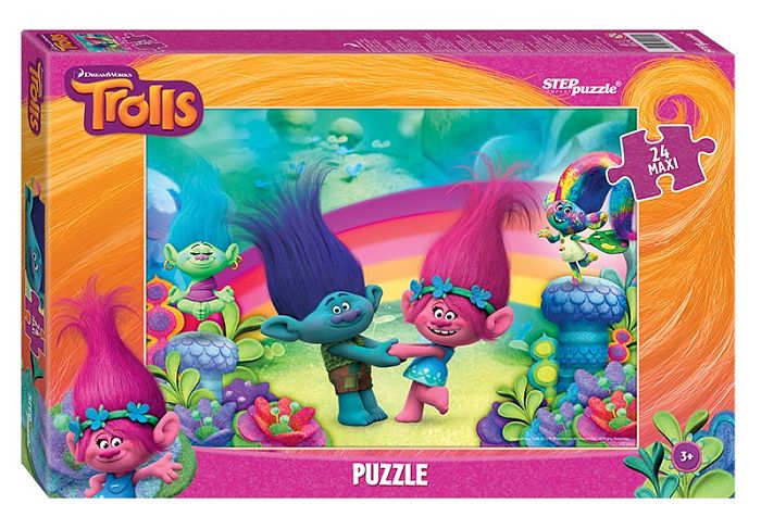Step puzzle 24 Maxi Puzzle Details: Trolls (DreamWorks) 90030