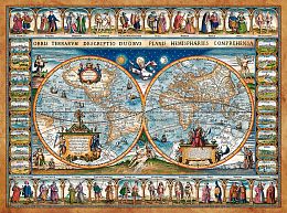 Puzzle Castorland 2000 details: a map of the world 1639