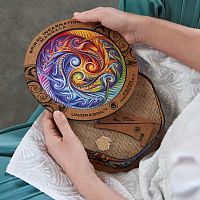 Wooden UNIDRAGON puzzle 350 pieces: Mandala. Spiral Incarnation