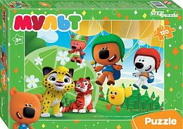 A set of 8 puzzles with 120 parts Step: Cartoon. Mi-mi-bears. Fairy Patrol, etc.