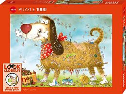 Heye 1000 Piece puzzle: Degano. Take a good look! The dog...