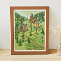 Pintoo puzzle 1200 pieces: Yu. Vaikhicheva. Forest Treehouse