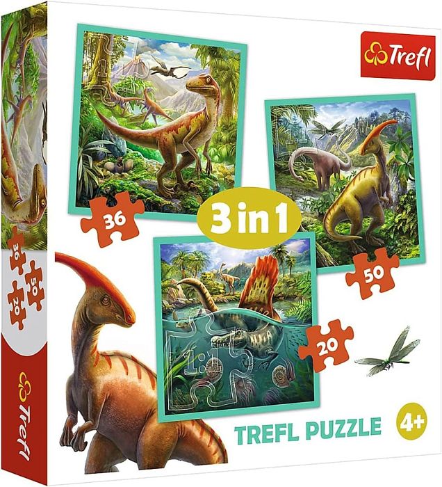 Puzzle Trefl 20х36х50 details: the Amazing world of dinosaurs TR34837