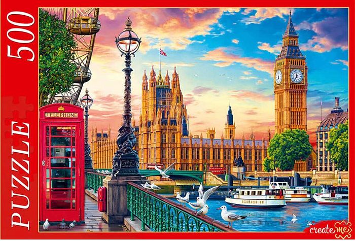 Puzzle Red Cat 500 details: London. The Palace of Westminster Ф500-2180