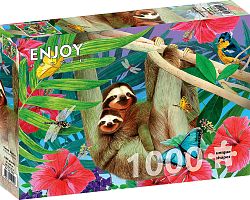 Enjoy 1000 Pieces Puzzle: Cute Sloths