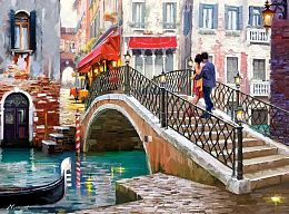 Puzzle Castorland 2000 details Venetian bridge Richard MacNeil