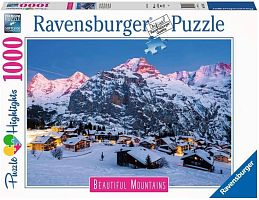 Ravensburger 1000 pieces puzzle: Bernese Oberland Mountains, Murren. Switzerland