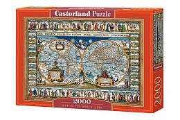 Puzzle Castorland 2000 details: a map of the world 1639