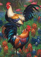 Cobble Hill 1000 Pieces Puzzle: Handsome Roosters