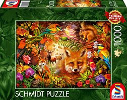 Schmidt 1000-piece puzzle: Flowers, fur and feathers