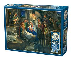 Cobble Hill 500 Pieces Puzzle: A newborn in a manger