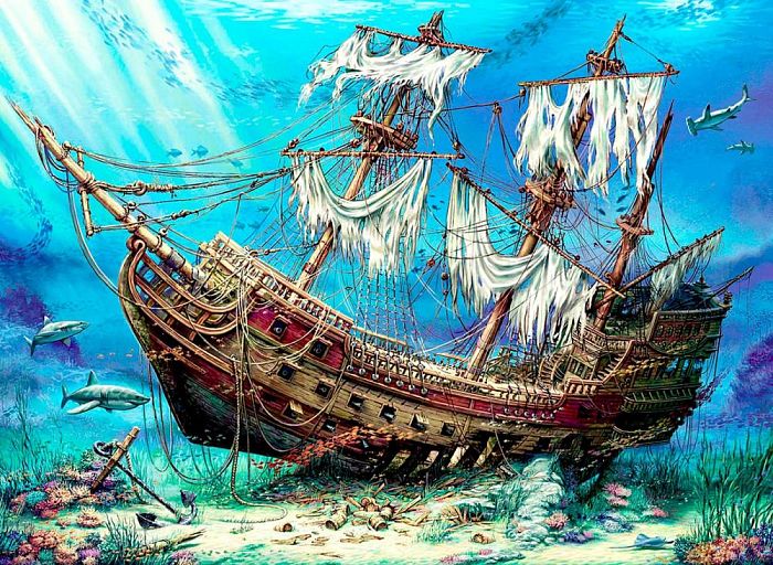 Anatolian 1500 Pieces Puzzle: Sunken Ship ANA.4558