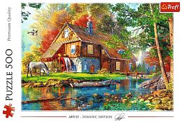 Trefl 500 puzzle details: Cottage by the river