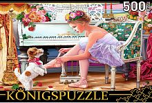 Konigspuzzle Puzzle 500 pieces: Ballerina and Puppy