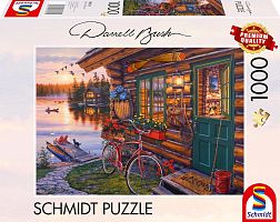 Schmidt 1000 Piece Puzzle: Bush. A house on the lake shore