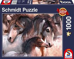 Schmidt 1000 Piece Puzzle: A Family of Horses