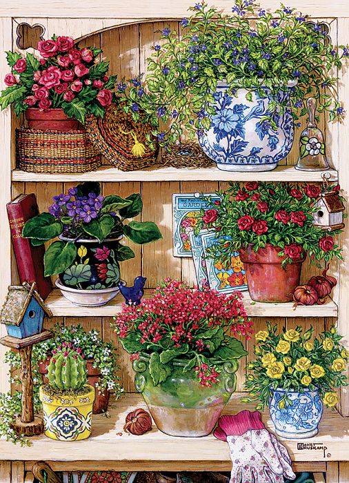 Puzzle Cobble Hill 500 items: flower Pots 85015