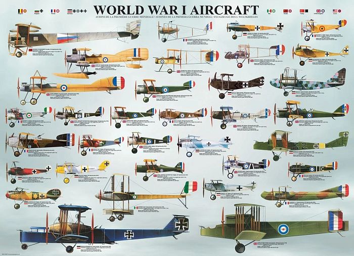 Puzzle Eurographics 1000 pieces: Airplanes of the first world war 6000-0087