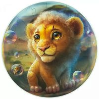 Wooden UNIDRAGON puzzle 30 pieces: Bubblezz. The lion cub