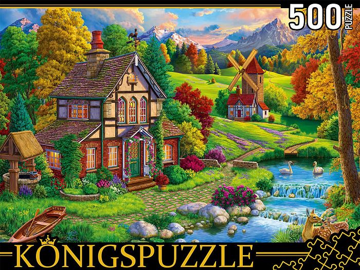 Konigspuzzle puzzle 500 details: A fairy-tale house in the mountains ФП500-8049