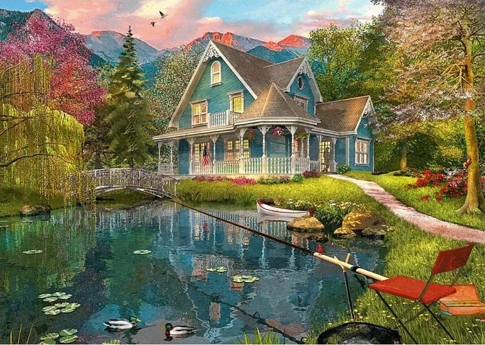 Schmidt puzzle 1000 pieces Dominic Davison. The lake house 59619