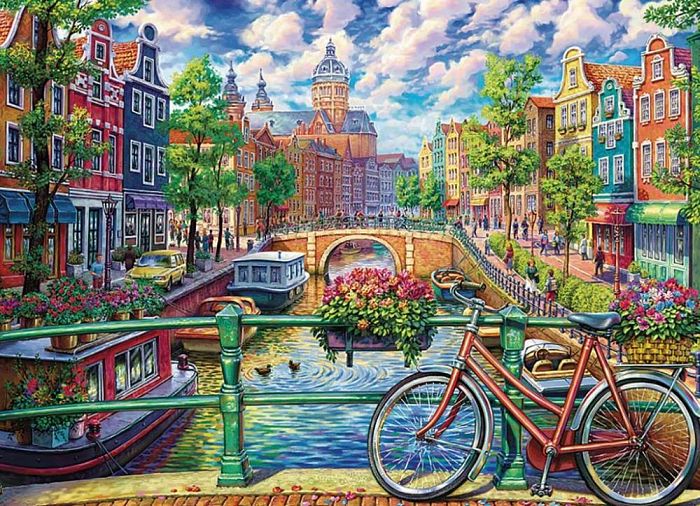 Cobble Hill puzzle 1000 pieces: the Canals of Amsterdam 80180
