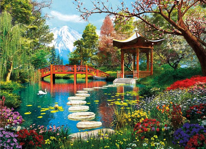 Puzzle Clementoni 1000 pieces: Garden Fuji 39513