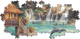 Puzzle Clementoni 2000 details: The life of a tropical island