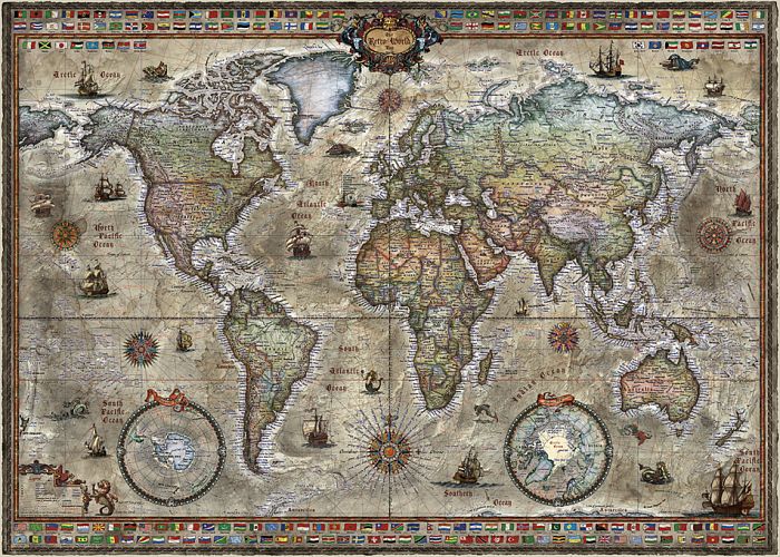 Puzzle Heye 1000 pieces Old map 29871
