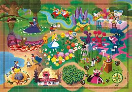 Puzzle Clementoni 1000 pieces: Fairy tale maps. Alice in Wonderland
