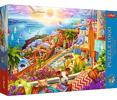 Trefl 1000 Pieces Puzzle: Tea Time. A trip to Santorini