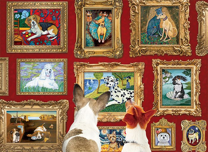 Cobble Hill puzzle 1000 pieces: Gallery of dog portraits 80014