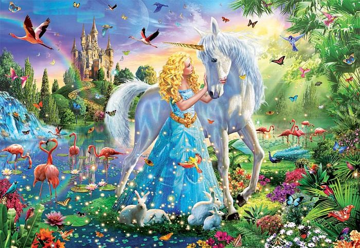 Puzzle Educa 1000 pieces: the Princess and the unicorn 17654