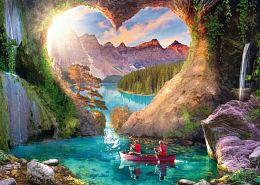 Schmidt 1000-piece puzzle: A sign of love in the mountains