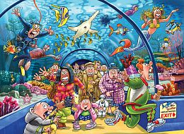 Jumbo 1000 pieces Puzzle: Wasgij. In the Aquarium (Original 43)