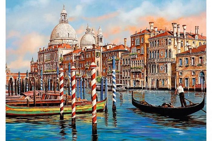 Puzzle Trefl 1000 pieces starts at Noon in Venice - the Grand canal TR10460