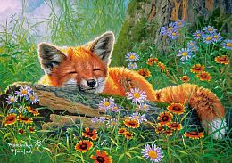 Castorland 100-piece puzzle: A Fox in flowers