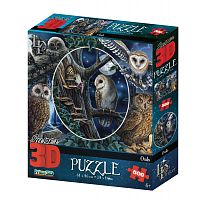 Prime 3D puzzle 500 pieces: a Collage. Owls