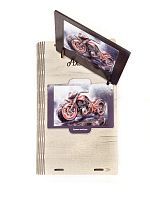 Wooden puzzle with 500 pieces. A time of freedom. Bike.