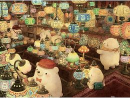 Pintoo 1200-piece Puzzle: Lamp Shop