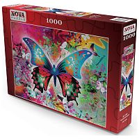 Nova 1000 Puzzle Pieces: Colorful Butterfly