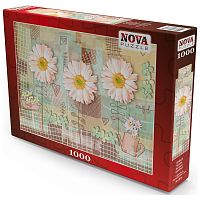 Nova 1000 Puzzle pieces: Pink Gerberas