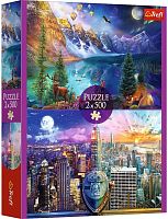 Trefl Puzzle 2x500 pieces: A tour of America