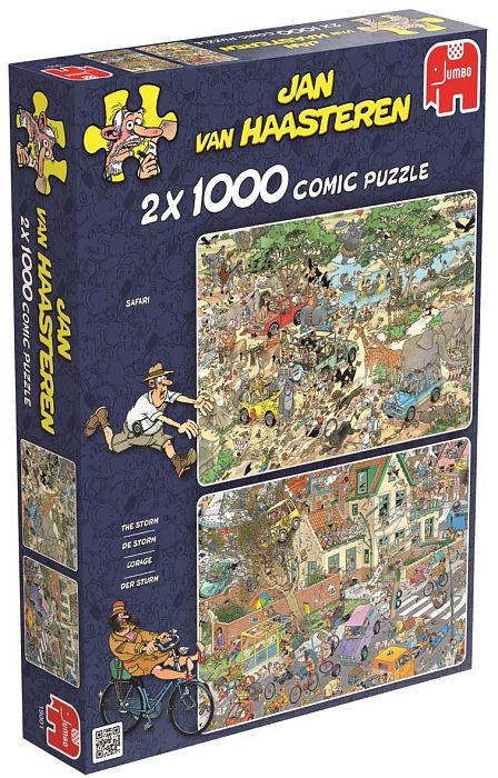 Puzzle Jumbo 2x1000 pieces: Safari and Storm J19001