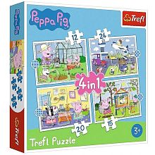 Puzzle Trefl 12#15#20#24 details: Summer entertainment, Peppa Pig