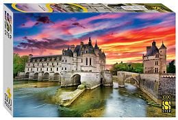 Step puzzle 1000 pieces: Chenonceau Castle. France