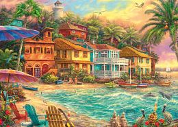 Schmidt 1000-piece puzzle: Chuck Pinson. Quiet life on the island