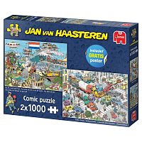 Jumbo 2x1000 puzzle pieces: At sea and on land