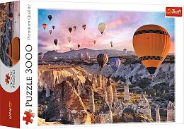 Trefl jigsaw puzzle 3000 pieces: balloons over Cappadocia