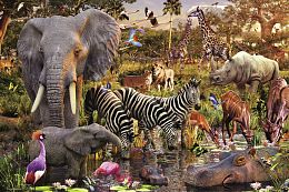 Jigsaw puzzle 3000 pieces Ravensburger: animal World of Africa